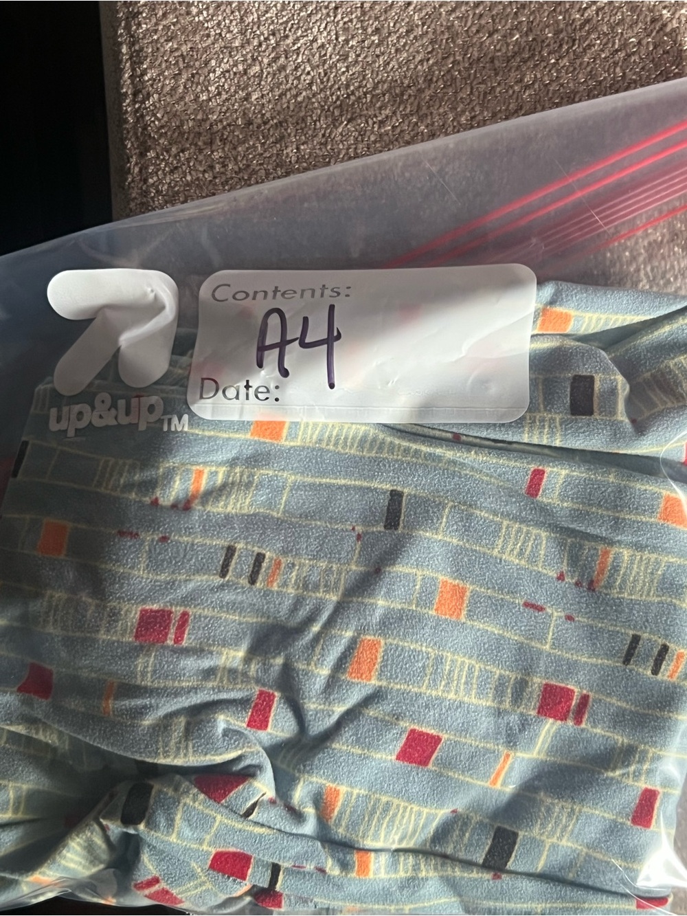 Kids Blue Patterned Stretch Leggings A4 - Picture 11 of 11